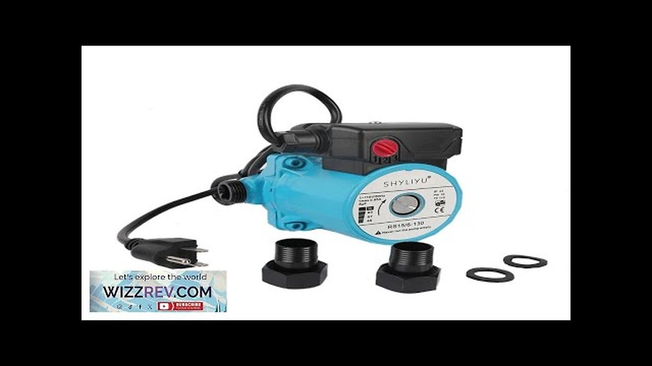 SHYLIYU RS15/6 3-Speed Hot Water Home Pressure Booster Pump 3/4"Sprinkler Circulation Pump Review