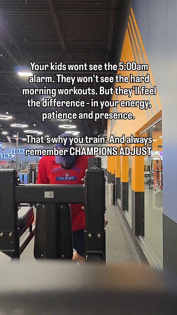 that's why you train