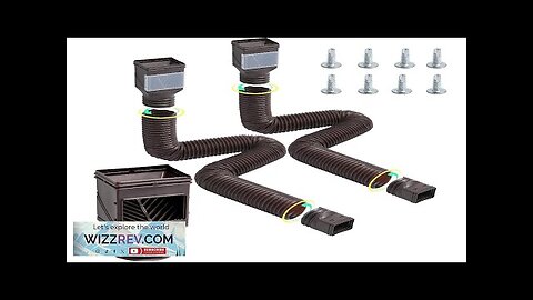 Rain Gutter Downspout Extensions 2-Pack Flexible Downspout Extender Brown Review