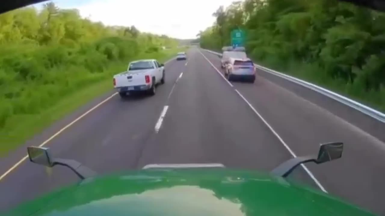 He cut off a truck and ran straight into consequences