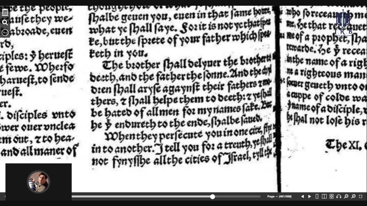 Reading of the 1535 Coverdale Bible - Day 285 of 365 (Matthew 10-12) Season 3