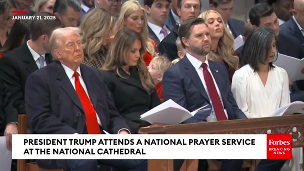 BREAKING NEWS: Donald Trump Attends The National Prayer Service At The National Cathedral