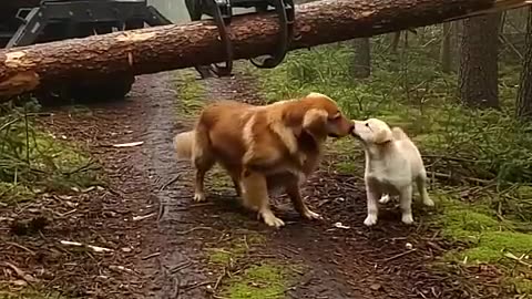 Brave Golden Retriever Pup Asked for Help — and Saved His Mother