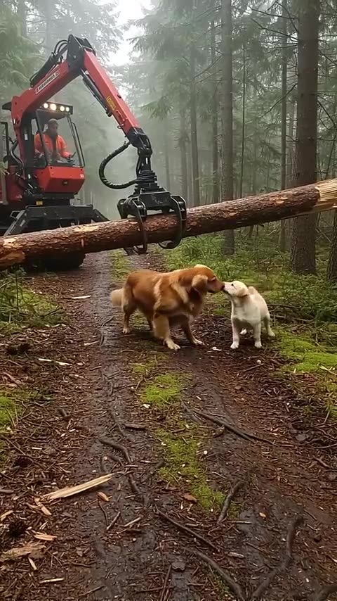 Brave Golden Retriever Pup Asked for Help — and Saved His Mother