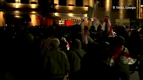 Riot police deploy water cannons as protests rage in Tbilisi 