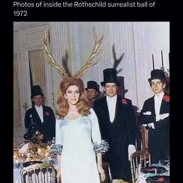 Photos of inside the Rothschild surrealist ball of 1972