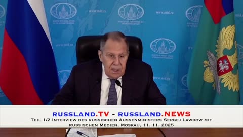 Interview des russischen Außenministers Sergei Lawrow mit russischen Medien, Moskau