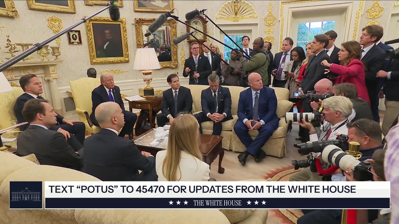 President Trump Participates in a Meeting with the Secretary General of NATO