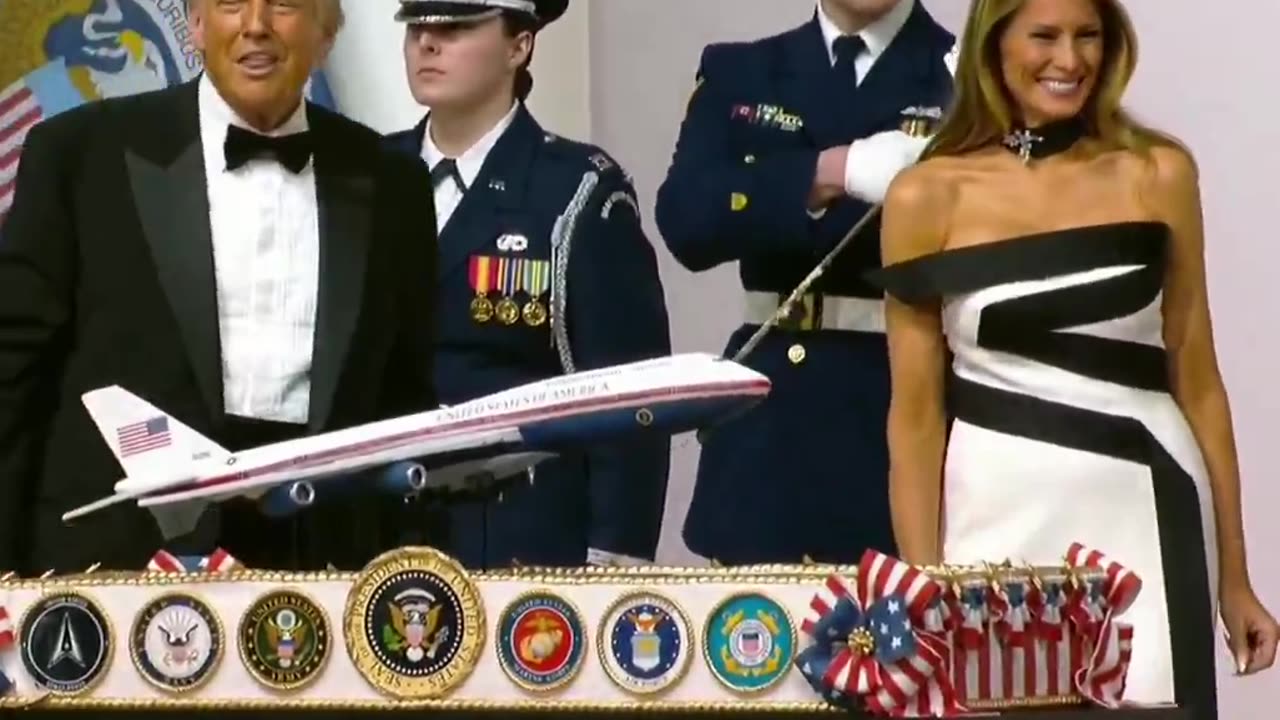 CUTTING A RUG: Melania Cracks Up as Trump Does Iconic YMCA Dance With Military Sword