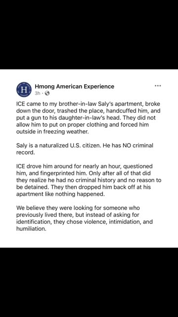 ICE takes showering citizen in his underwear