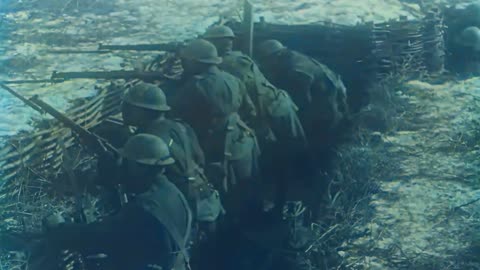 75 - Smoke and shadow in the mire - WW1 Inspired Trench Music - Colourized Footage