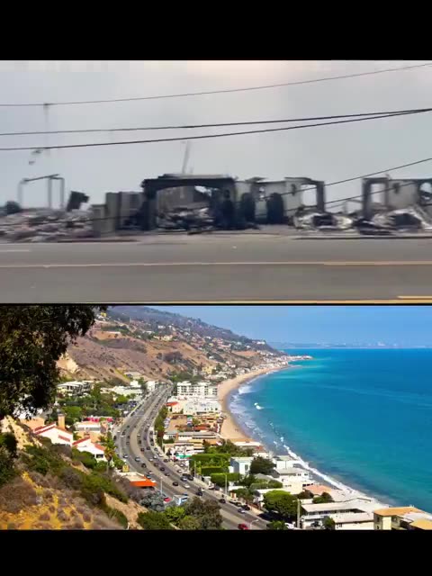 NEW: Beachfront homes in Malibu, California completely gone after getting ravaged by fires...