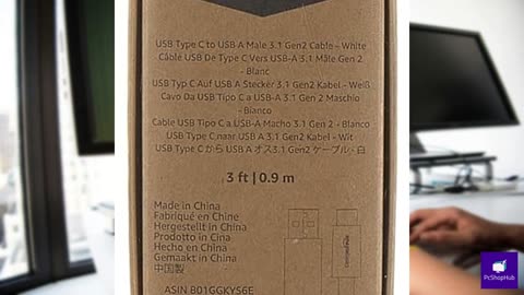 Amazon Basics USB-C to USB-A 3.1 Gen 2 Adapter Fast Charger Cable