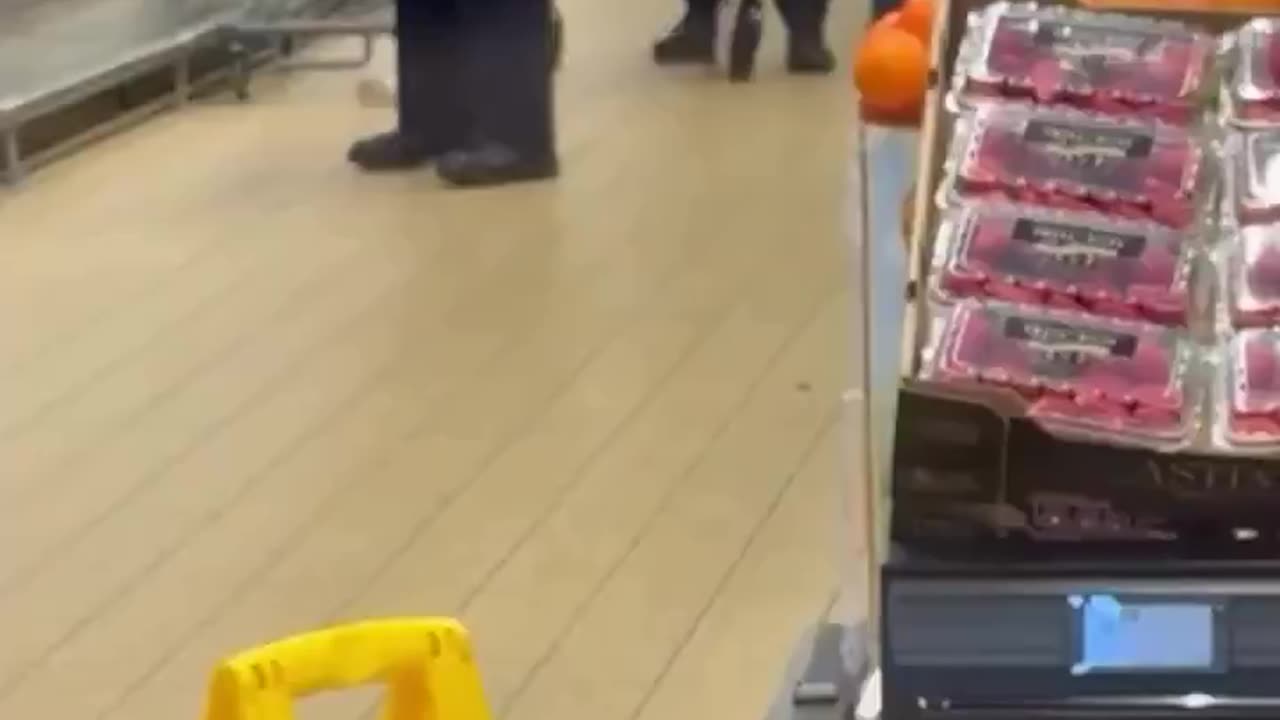 INSANE FOOTAGE! A coyote is DRAGGED OUT out of the refrigerator at an Aldi