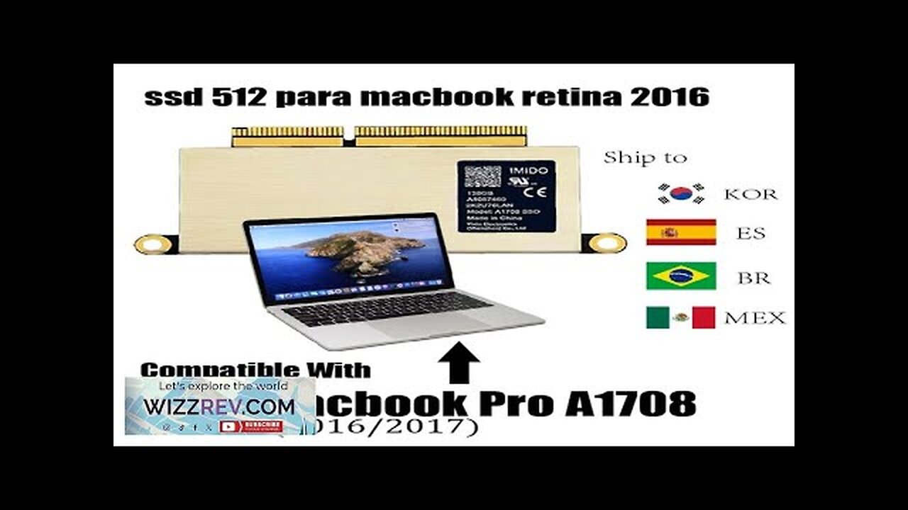 Macbook Disco SSD 1tb Para Laptop Compatible With A1708 Model (Late 2016-Mid Review