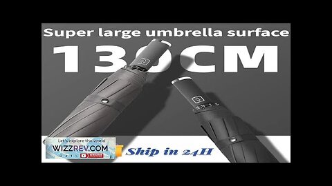 Super Large Fully Automatic Folding Umbrella for Men Women Windproof Strong Waterproof Review