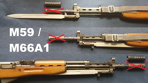 Serbian M59/66A1 SKS Folding Bayonet, minus grenade launcher