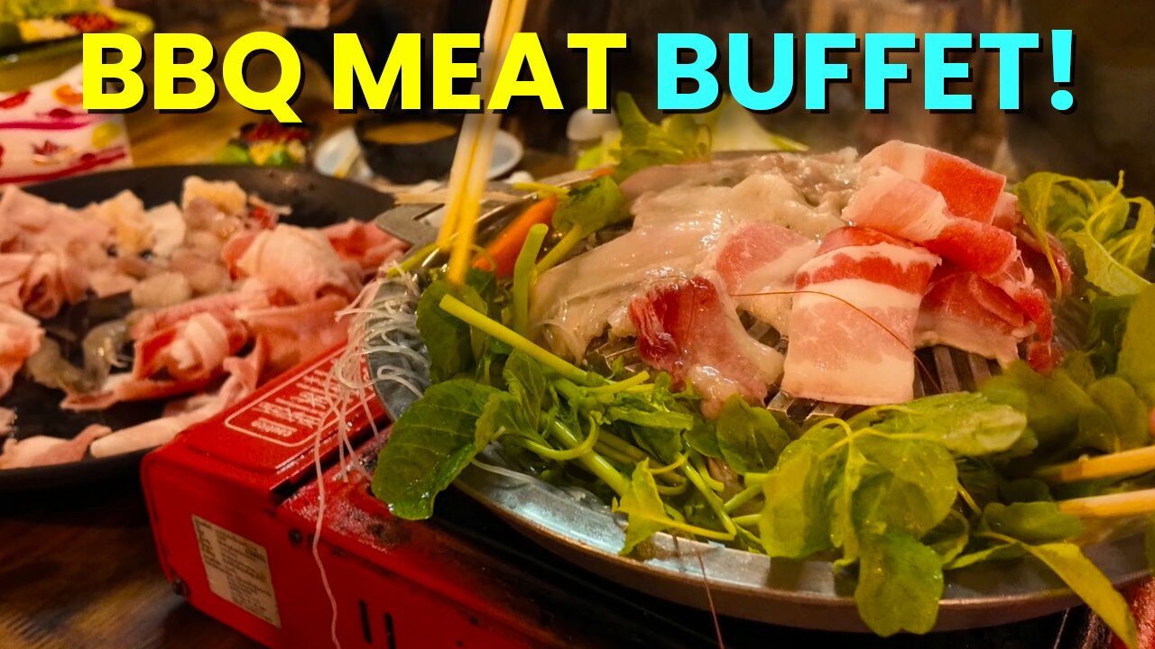 MEAT LOVERS DREAM! Jupdard Buffet in Vientiane, Laos!🔥🔥🔥 🇱🇦