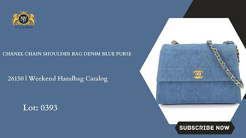 CHANEL CHAIN SHOULDER BAG DENIM BLUE PURSE