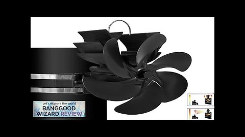 6 Blades Heat Powered Stove Fan Wall-mounted Small Fireplace Fan Winter Warm Review