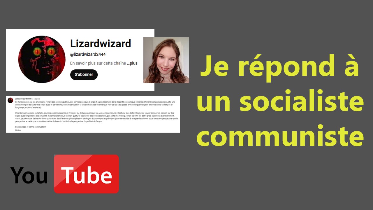 Je répond à un commentaire socialiste-communiste