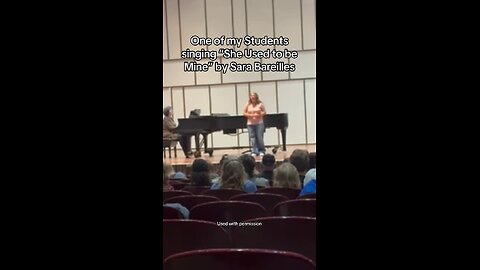 “She Used to be Mine“ sung by one of my students