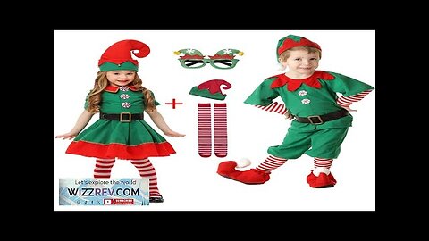 Christmas Kids Clothes Baby Cosplay Green Elf Santa Costume Toddler Xmas Suit Review