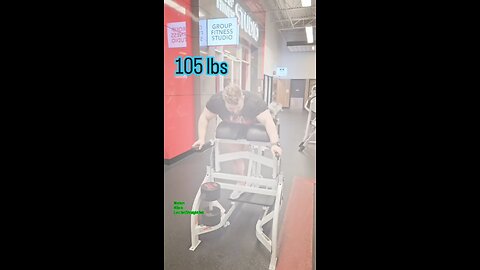 105lbs Lumbar Extensions (Medium) | #fitness #shorts 💪