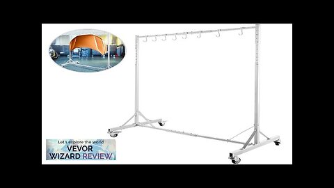 VEVOR Painting Rack 5ft-7ft Adjustable Height Automotive Paint Stand 8 Hooks Auto Review