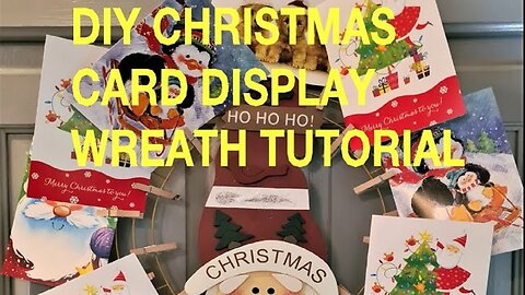 Christmas Card Wreath DIY Tutorial - another quick, easy and inexpensive craft.