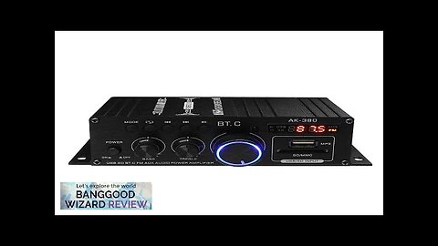 12V 40W+40W Ak380 bluetooth Car Home 12V/220V Power Amplifier HiFi Audio Stereo Review