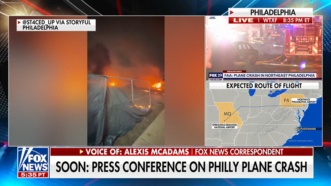 Multiple Fires Reported Near Site Of Philadelphia Plane Crash