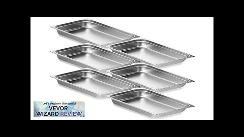 VEVOR 6 Pack Hotel Pans Full Size Anti-Jam Steam Pan 0.8mm Thick Review