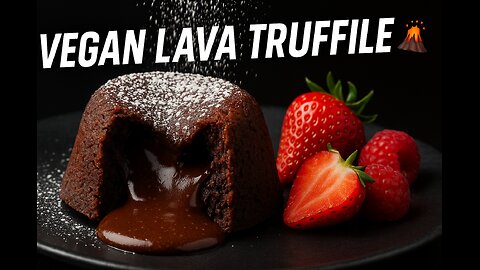 Vegan Molten Truffle Lava Cake – FlavorVille Eruption 🌱🍫🌋