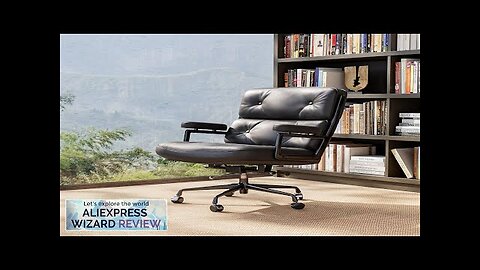 Black Genuine Leather Office Chair Gaming Chair Computer Swivel Gamer Live Ergonomic Review