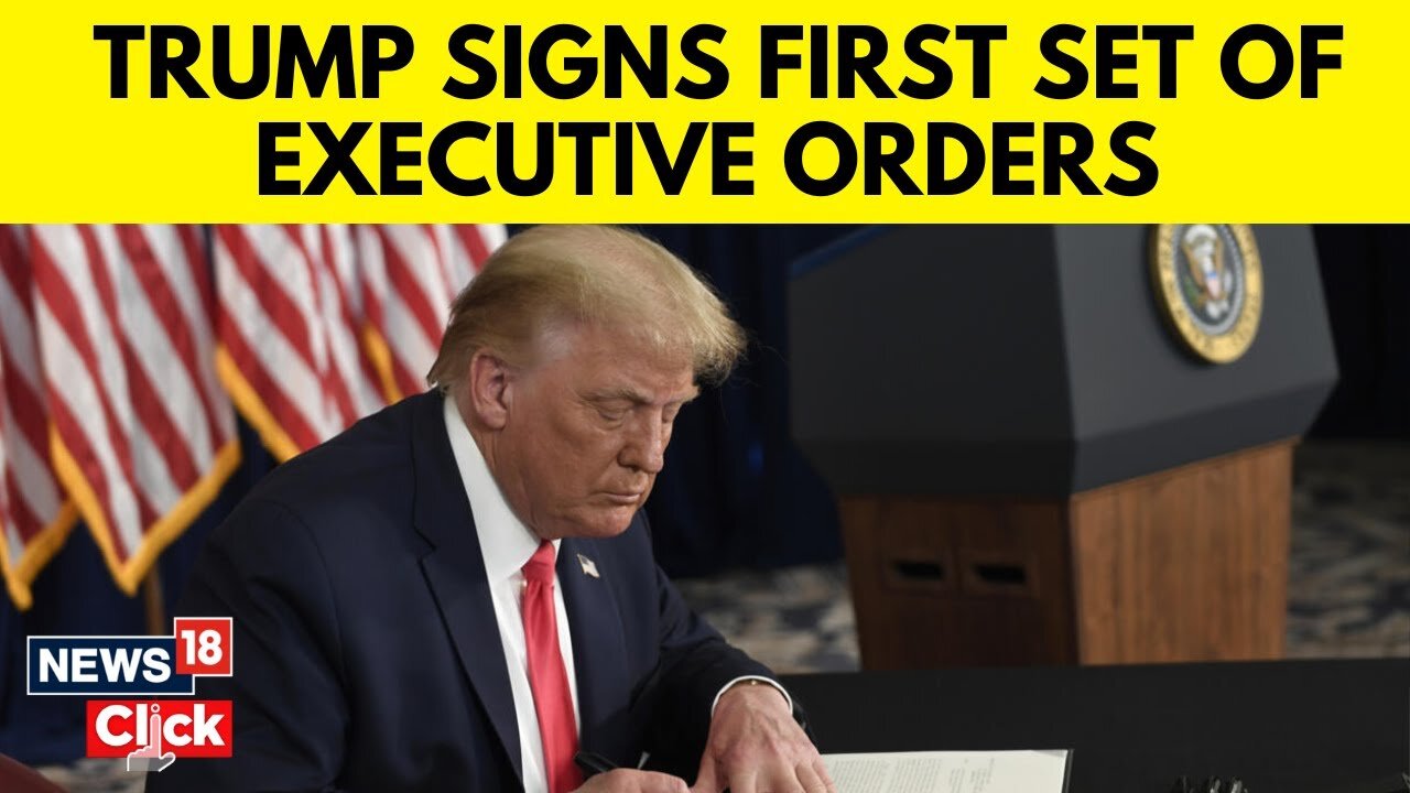 Trump News Trump Sworn In As 47th US President, Signs First Set Of Executive Actions N18G