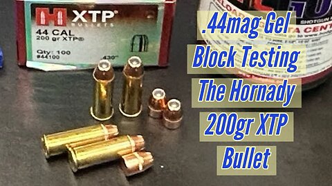 44mag Hornady 200gr XTP Bullet, Ballistic Gel Block Testing the with 4 Barrel Lengths. .44mag HP