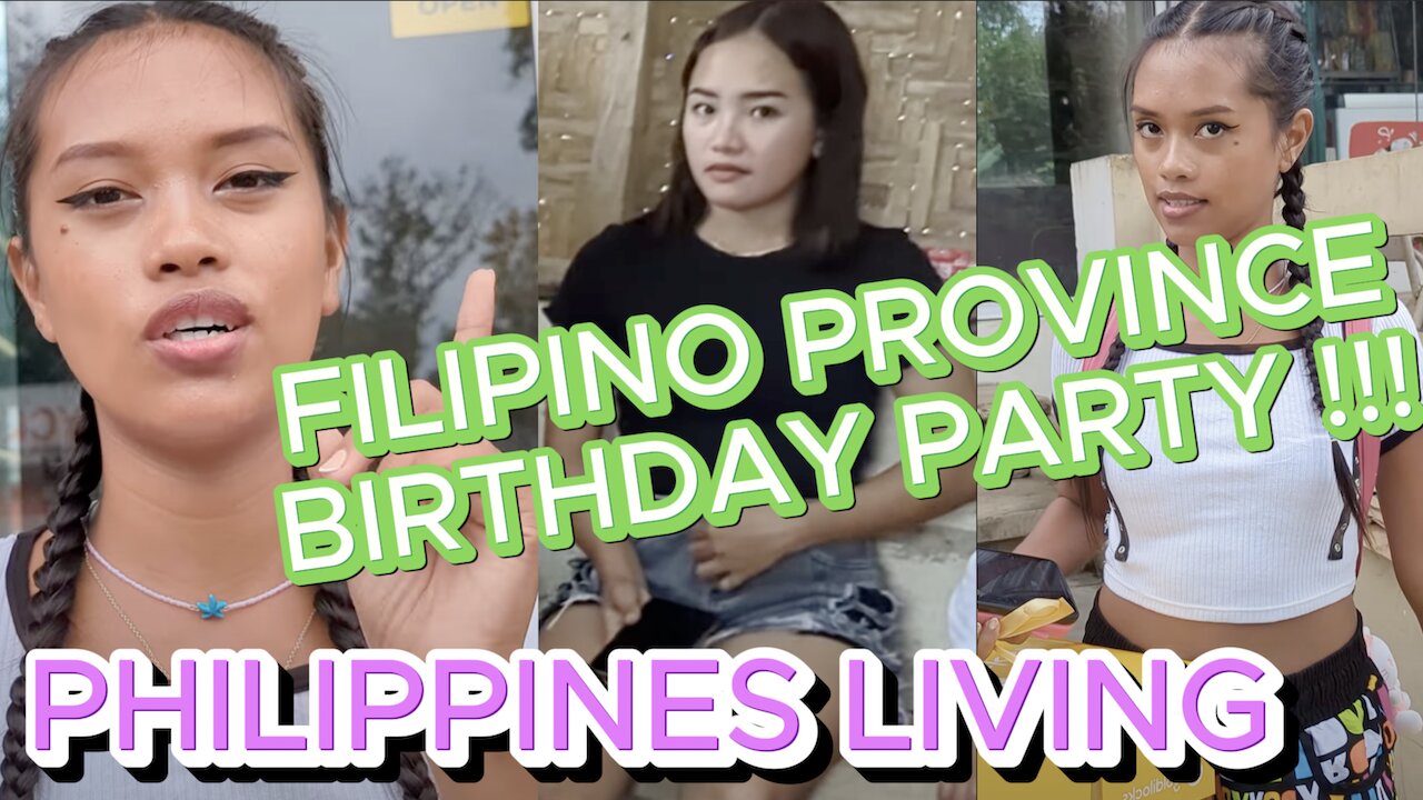 🇵🇭Filipino Birthday Party Food Cake Traditional Province Philippines Living OFF GRID ISLAND FILIPINA
