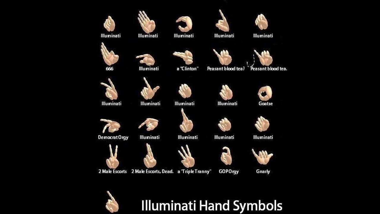 Multiple satanic hand signs 💯🤢