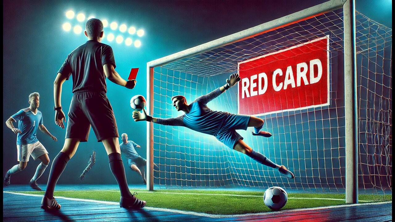 🔴 VAR Drama! Goalkeeper's Red Card Canceled After Review! 🚨⚽#shorts #football