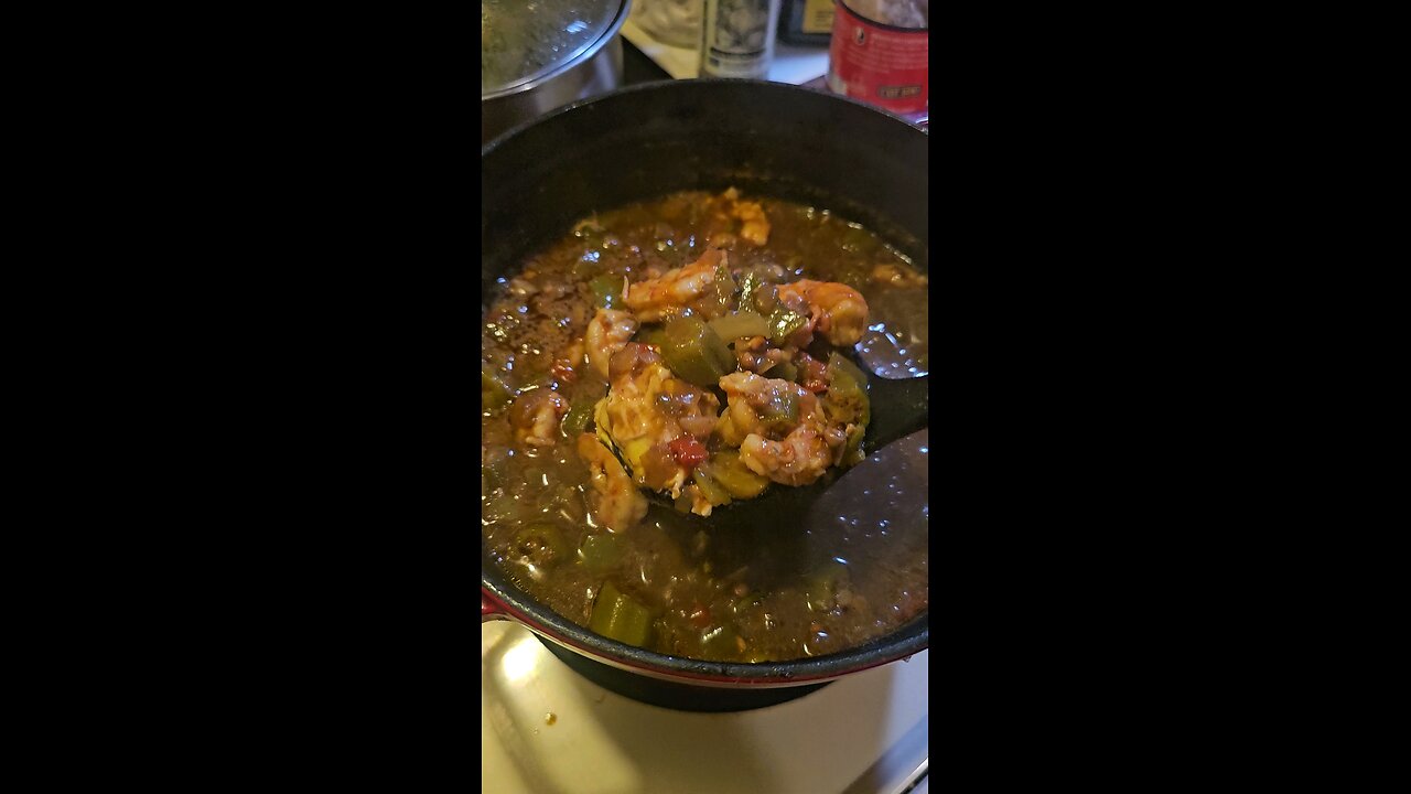 Shrimp Egg and Okra Gumbo