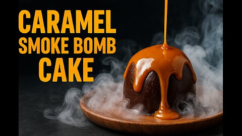 Caramel Smoke Bomb Cake – FlavorVille Explosion 💨🔥