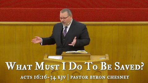 What Must I Do To Be Saved?