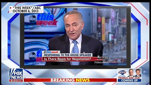 Flashback: Chuck Schumer Says NO To A Govt Shutdown