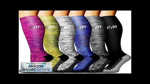 Bluemaple 6 Pack Copper Compression Socks for Women and Men Circulation-Best Support Review