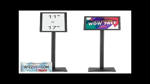 VEVOR Pedestal Sign Holder 11 x 17 Inch Vertical and Horizontal Adjustable Review