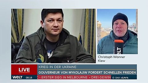 Německá televize si všimla výroku guvernéra, že Ukrajina je válkou unavena a vyčerpána!