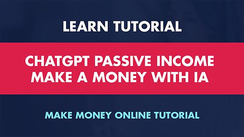 ChatGPT Passive Income Make a Money With Artificial Intelligence - Tutorial LIVE - Make Money Online