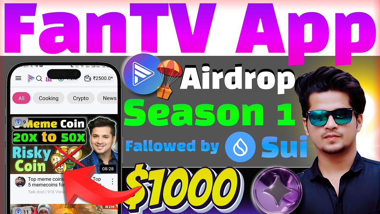 FanTV Airdrop | FanTV Airdrop 1000$ Worth | FanTV Season 1 Airdrop Live | FanTV Mobile App Airdrop