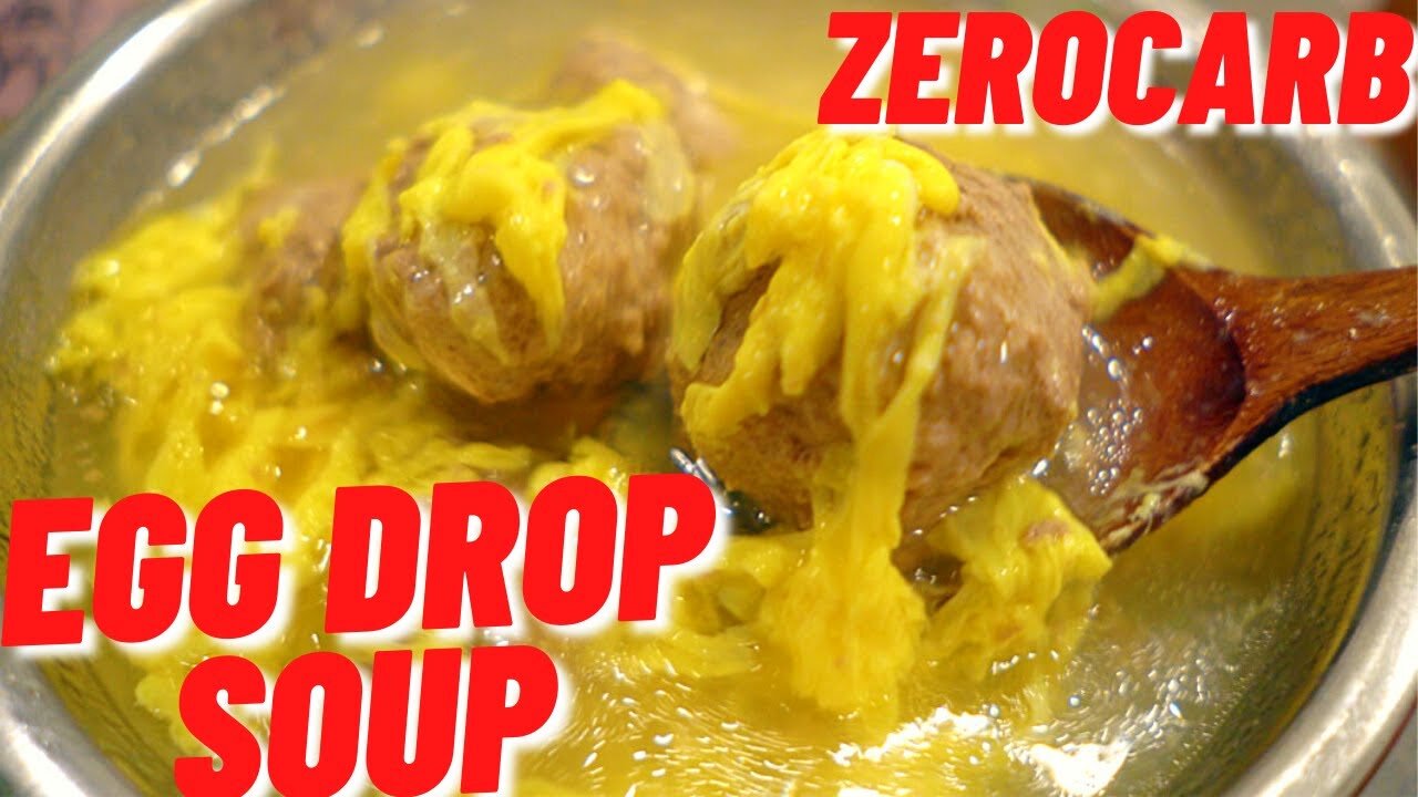 EGG DROP MEATBALL SOUP 蛋花汤 Carnivore Keto Zero Carb Chinese Cooking Recipe